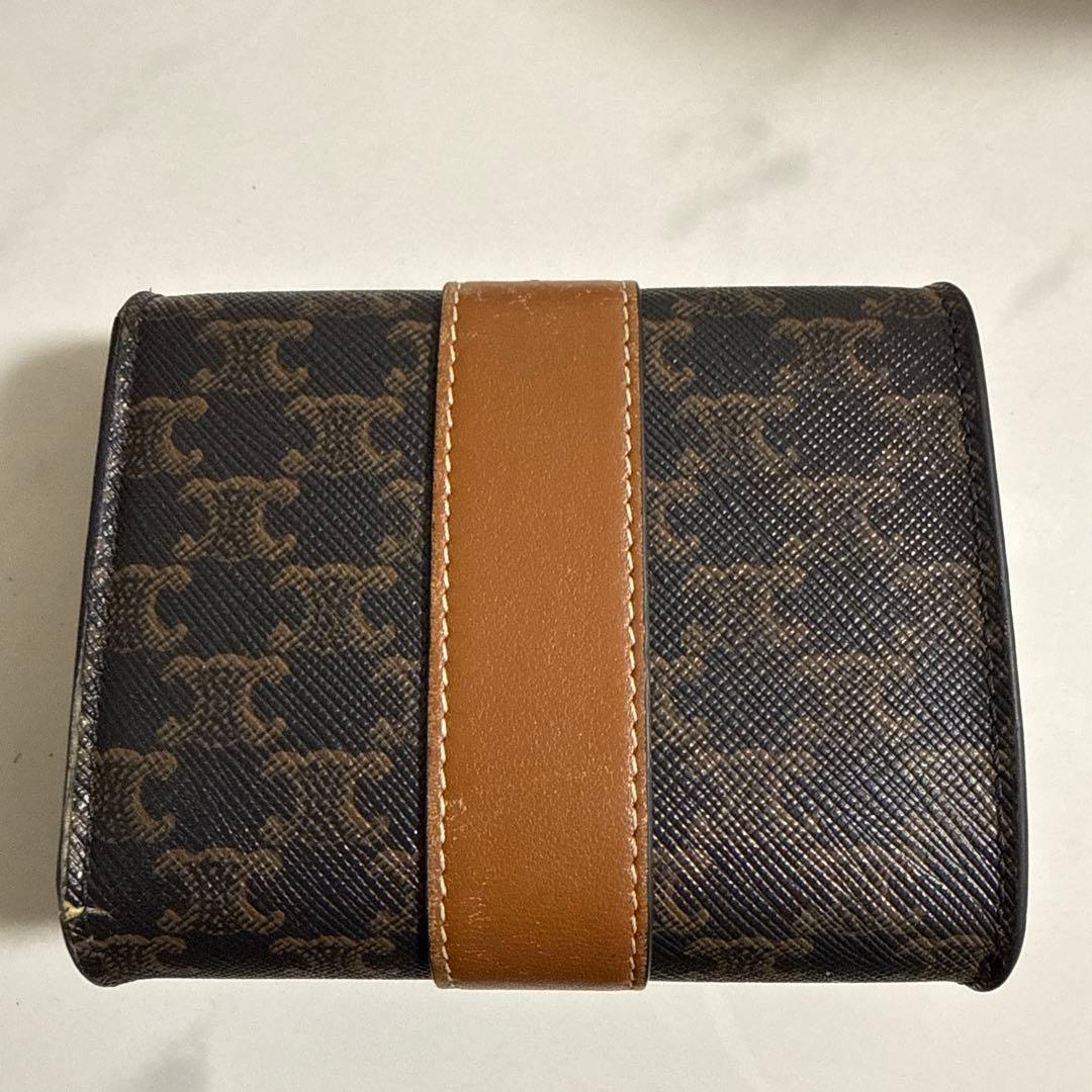 CELINE 三つ折り財布 ブラウン