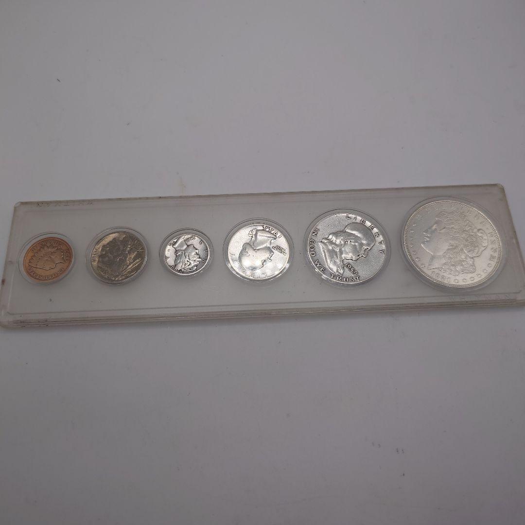 アメリカ リバティ 銀貨4枚 モルガンダラー 6枚セット ia1904