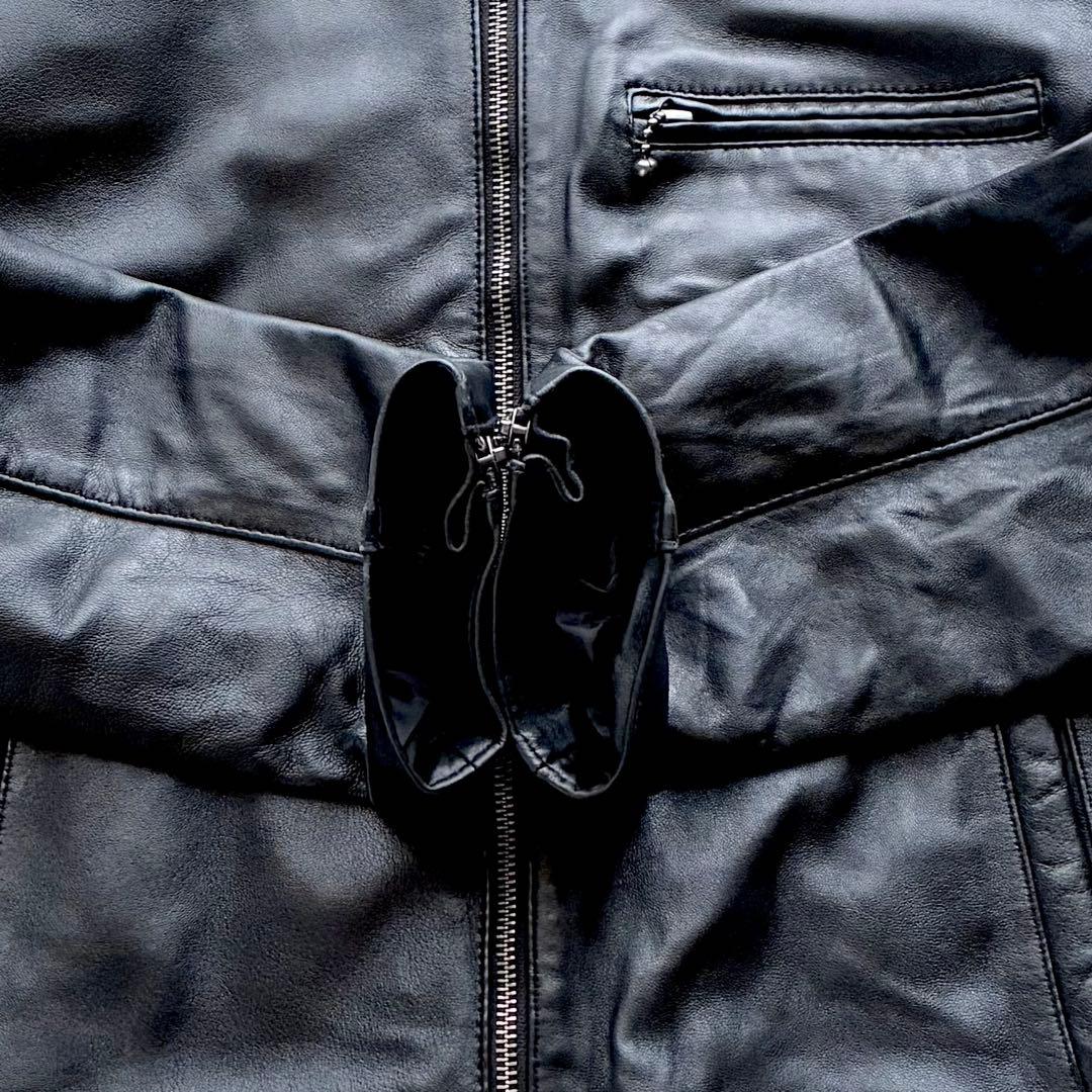 美品XL◎Liugoo Leathers 羊革 ラムレザー ジャケット シングル