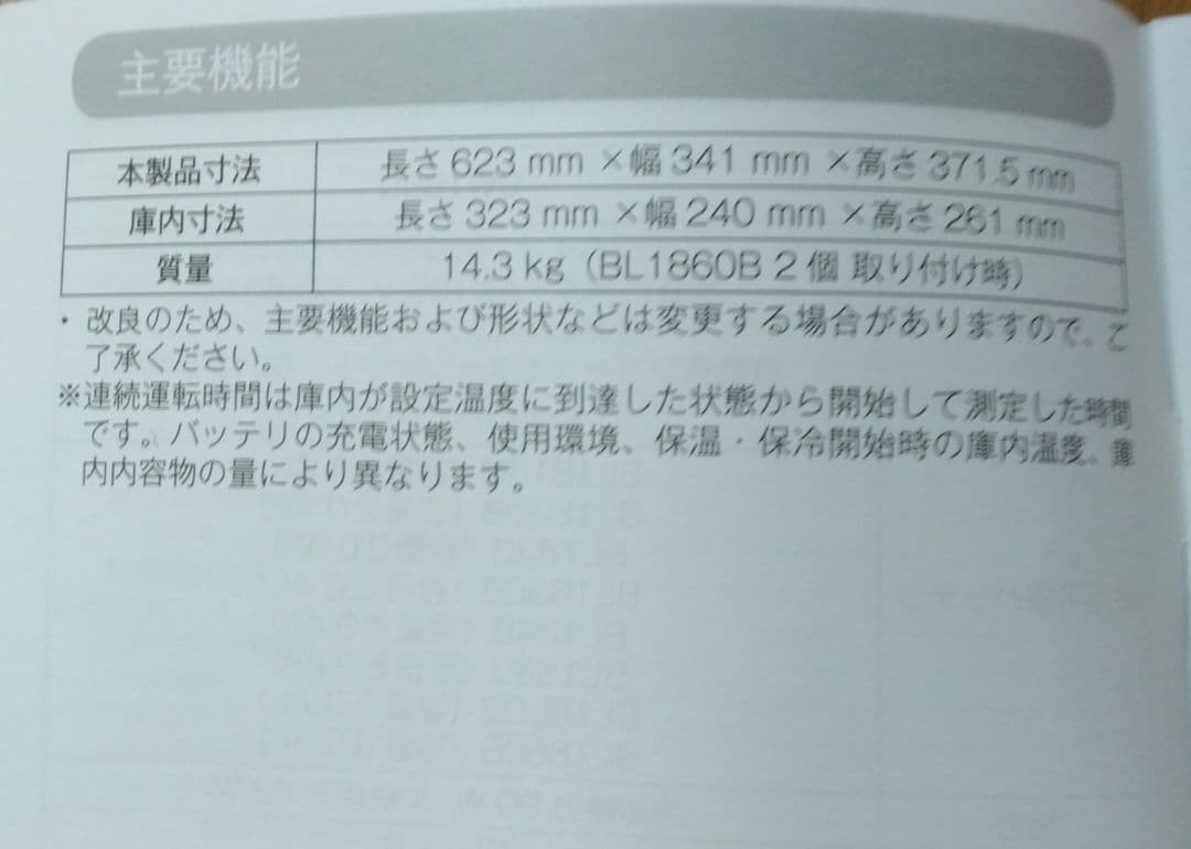 マキタ 充電式保冷温庫 CW180D 18V容量20L