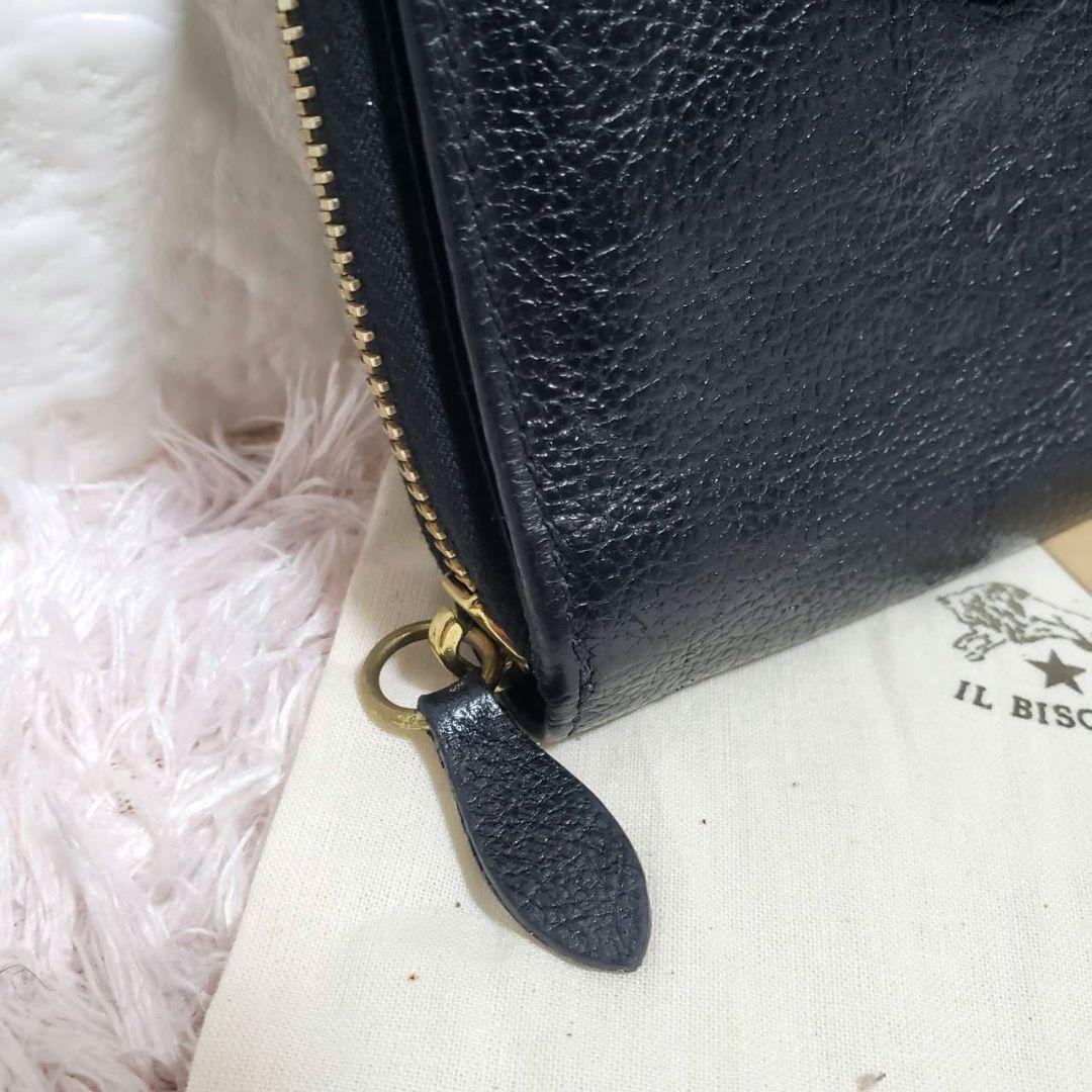 イルビゾンテ IL BISONTE 2つ折り財布 折り財布ブラック 美品