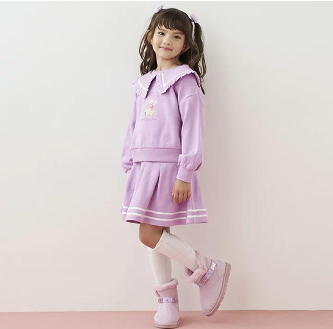 《新品タグ付き》メゾピアノ　ビッグカラークマトレーナー　セットアップ　140