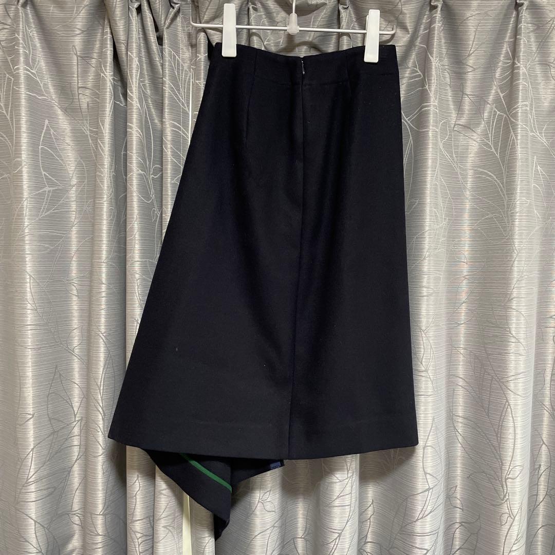 【名作】sacai 変形デザイン ウール スカート 19AW ブラック