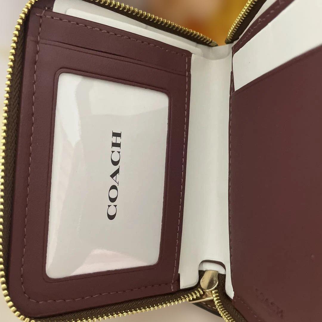 新品 COACH 二つ折り財布 ブラウン