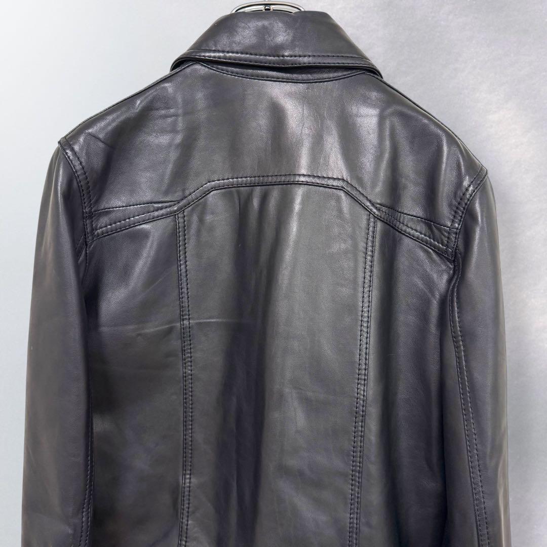 スタッドオム レザージャケット ライダース 4ポケット ジップアップ《i557