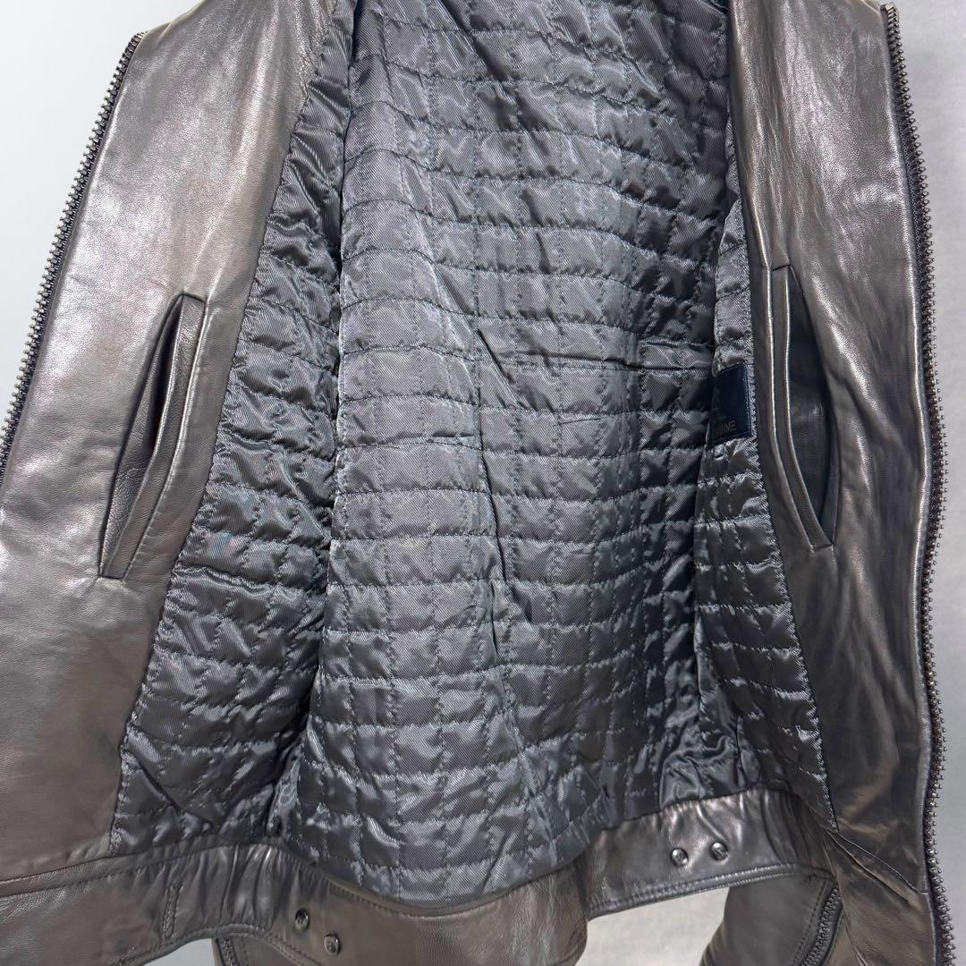 スタッドオム レザージャケット ライダース 4ポケット ジップアップ《i557