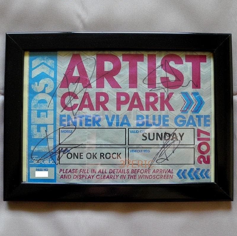 ONE OK ROCK ワンオクロック 英国公演 直筆サイン入りパーキングパス