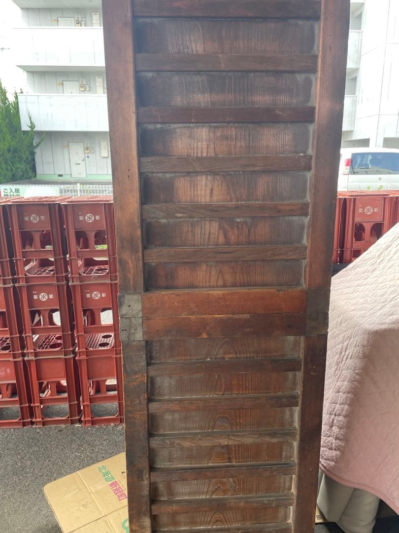 木製タンス スラット扉 6引き出し