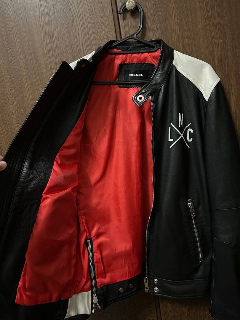 DIESEL レザーシングルライダースジャケット