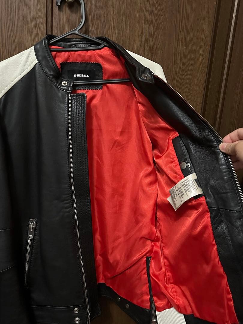 DIESEL レザーシングルライダースジャケット