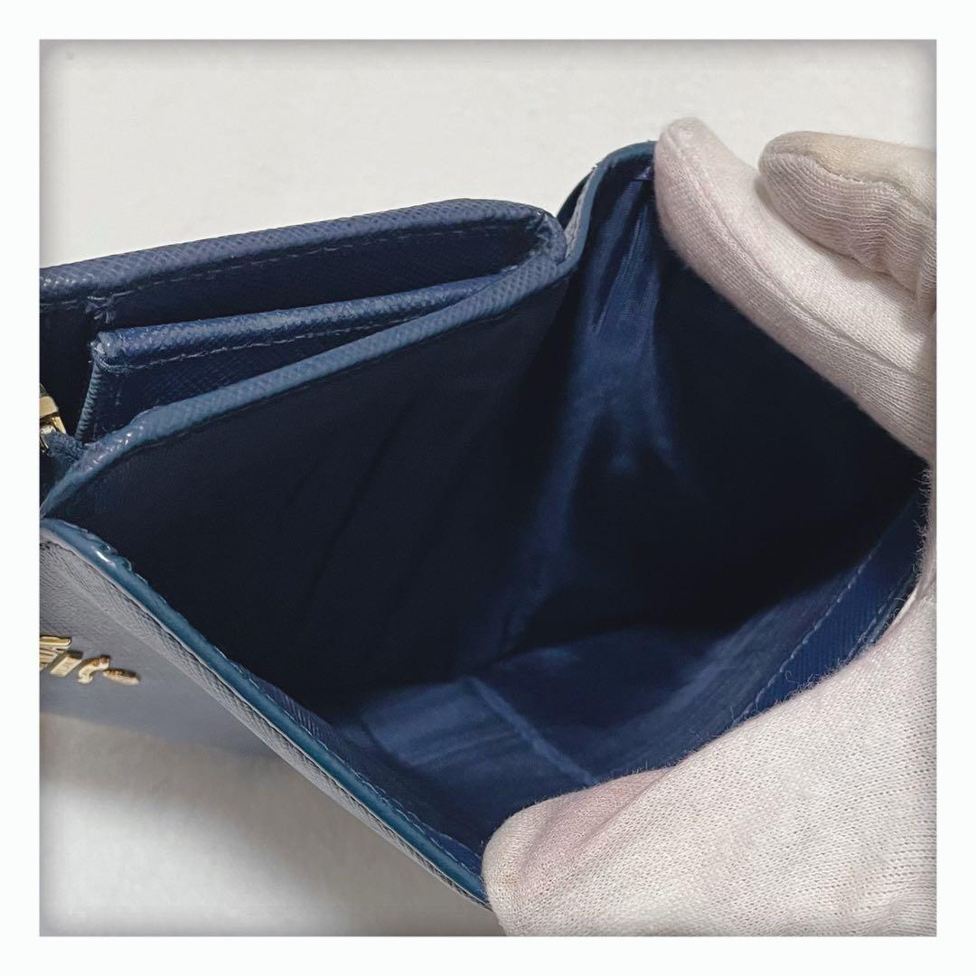 【しょう】 レア ギャランティカード有 プラダ 二つ折り財布 マルチカラー