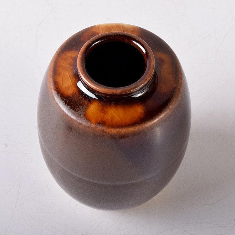 茶道具　洛東香月作　肩衛茶入　蜀江錦仕覆付　共箱　V　7584