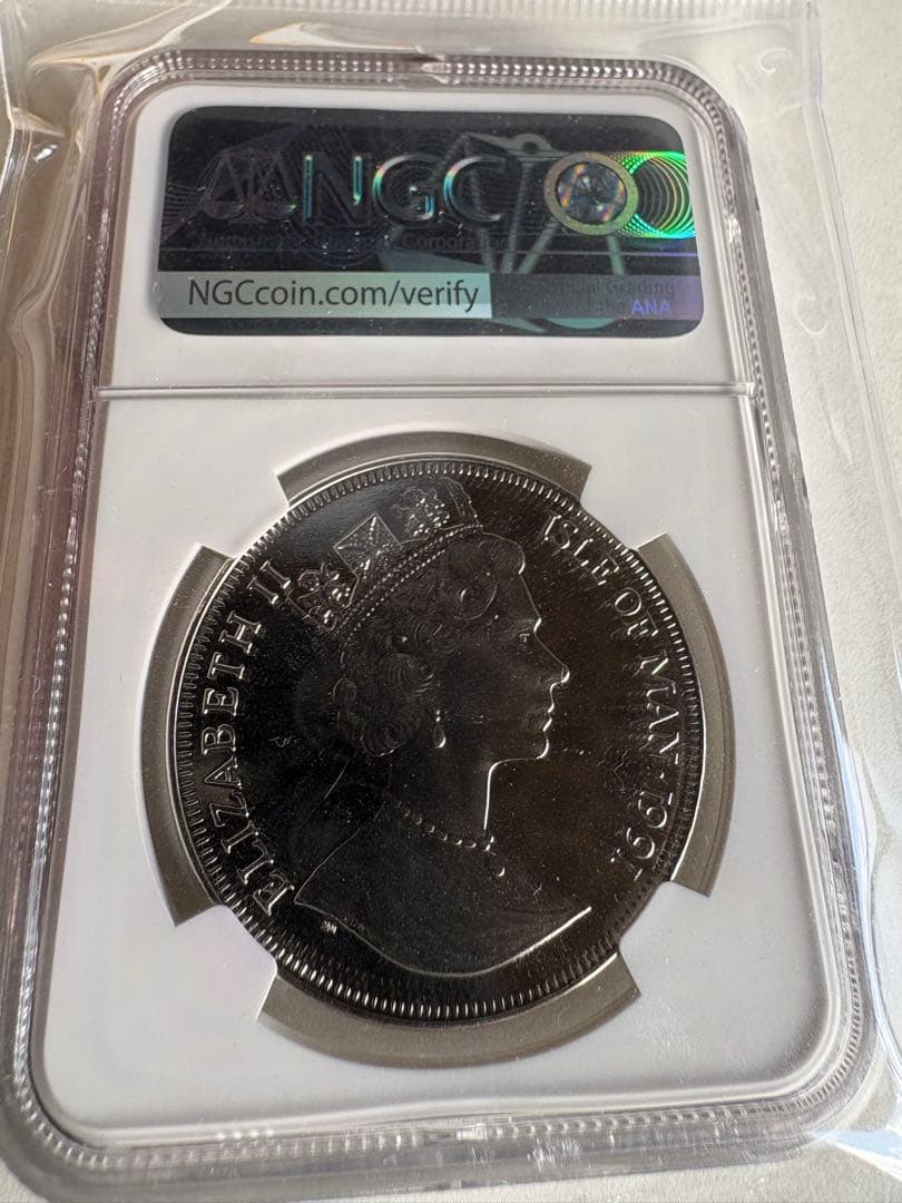 最高鑑定　MS68 1991年銘　ダイアナ　マン島1オンス　銀貨　NGC鑑定