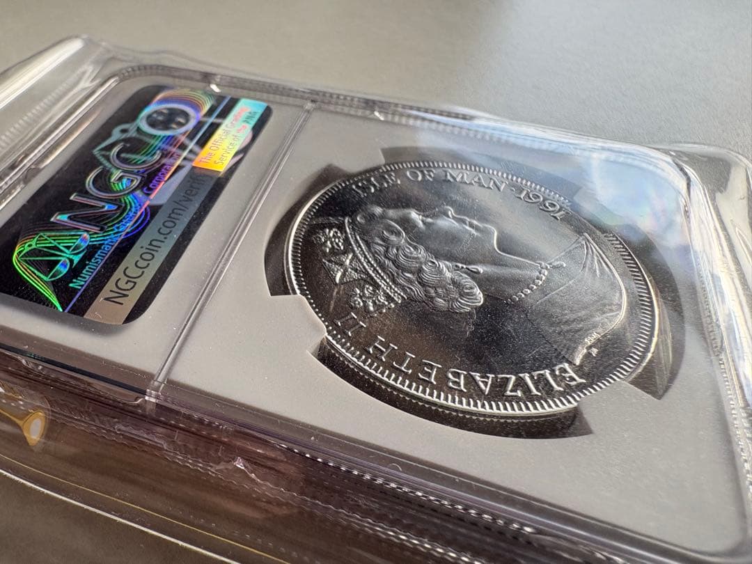 最高鑑定　MS68 1991年銘　ダイアナ　マン島1オンス　銀貨　NGC鑑定