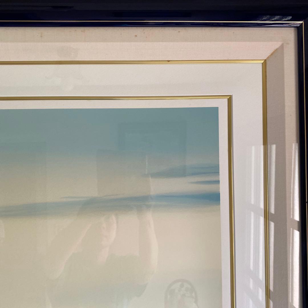 ベニスの思い出　ヒロヤマガタ　シルクスクリーン 風景画 大きめ 黒フレーム