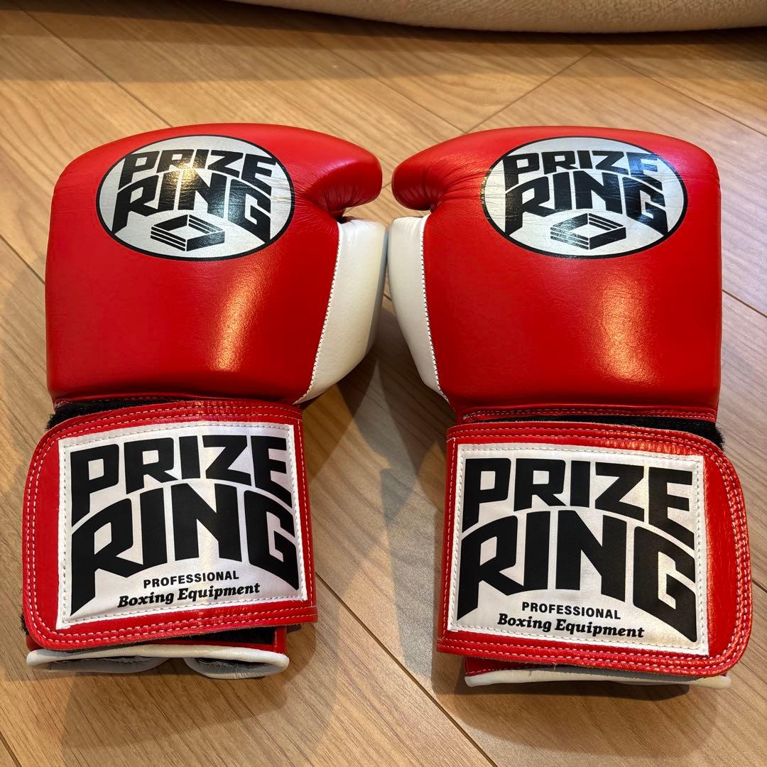 PRIZE RING ボクシンググローブ 12 oz レッド&ホワイト