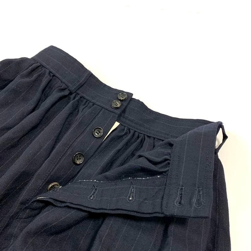 ローブドシャンブル コムデギャルソン ストライプ ウール サルエルパンツ S