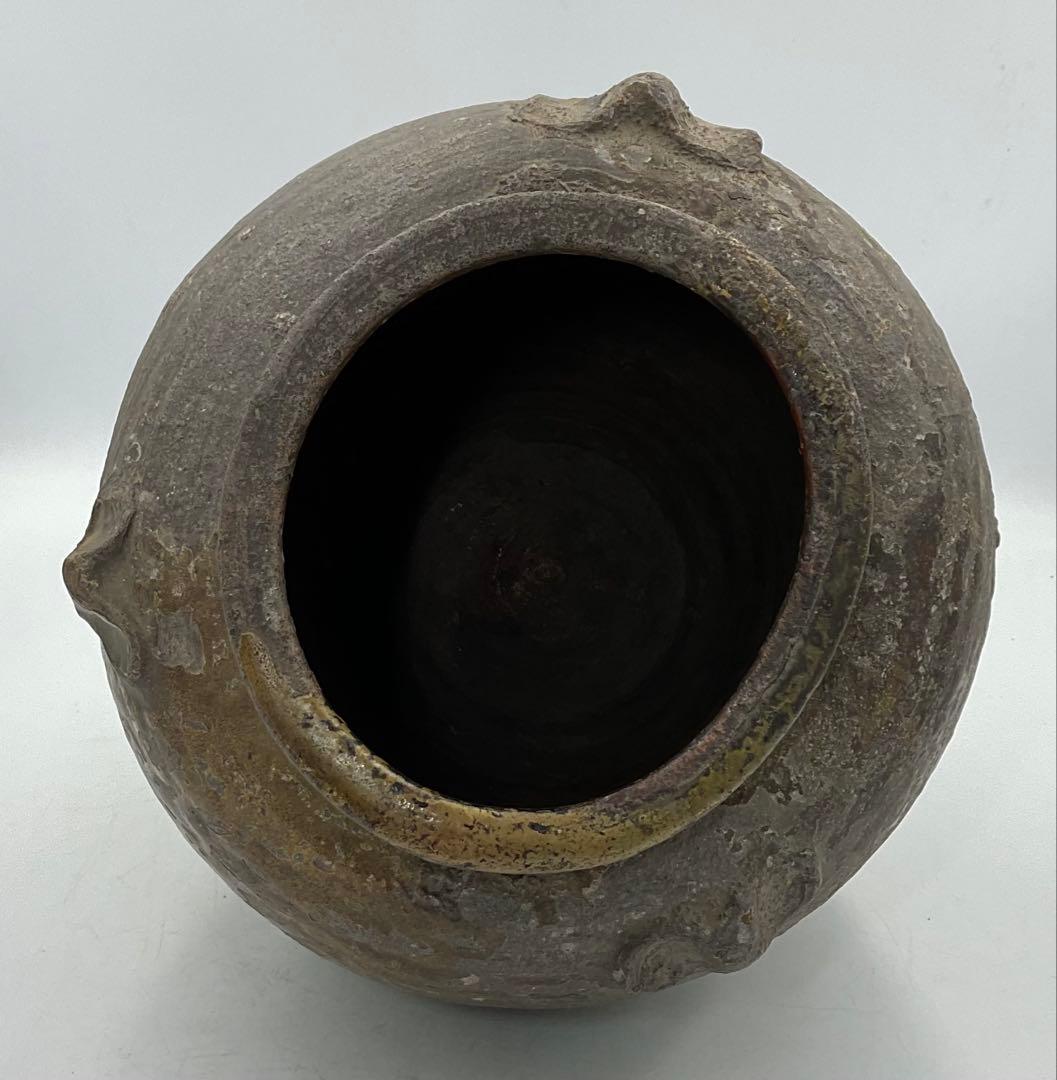 ◼️ 桃山時代　古備前焼三耳壷　珍品【M-03】◼️