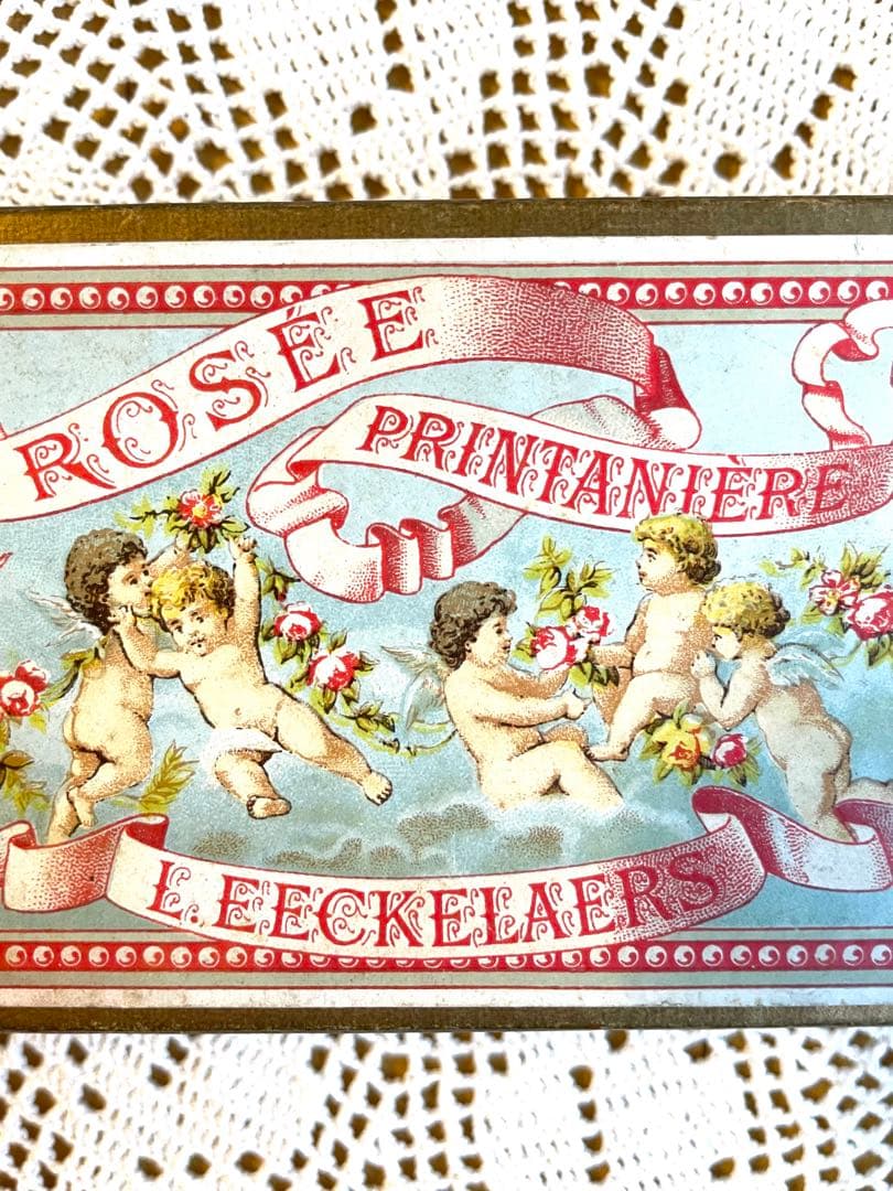 希少　フランスアンティーク　天使のサボンボックス　ソープボックス　石鹸3個未開封