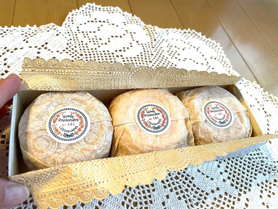 希少　フランスアンティーク　天使のサボンボックス　ソープボックス　石鹸3個未開封