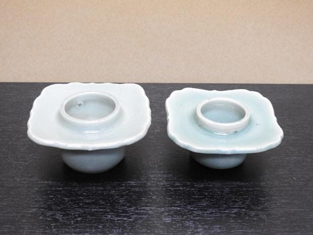 青磁盃台　2個　MA310