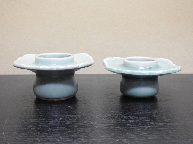 青磁盃台　2個　MA310