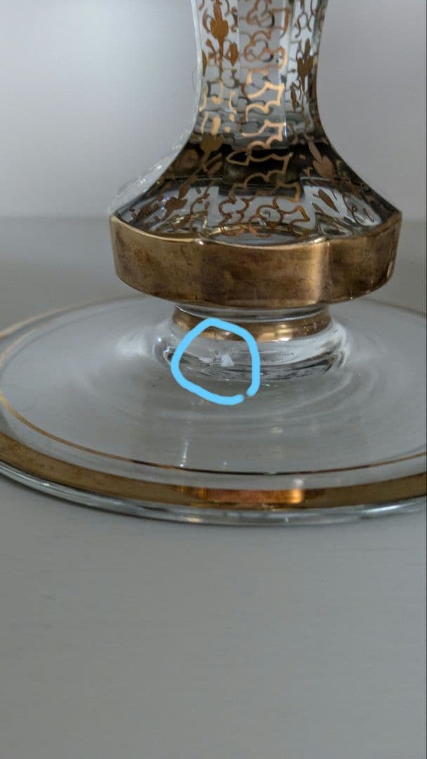 ワイングラス　ボヘミアン　グリーン