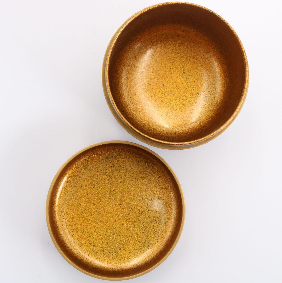 清瀬一光作 小紋菊桐蒔絵 雪吹 薄茶器 金梨子地 茶道具 共箱　ST950