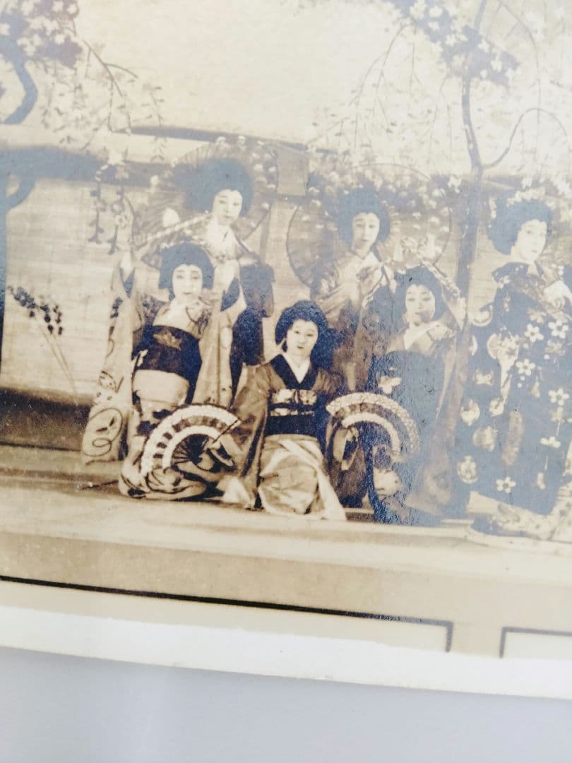 当時物【大正11年（1922年）】激レア 白黒ハガキ・芸者・花魁・遊女？紙物