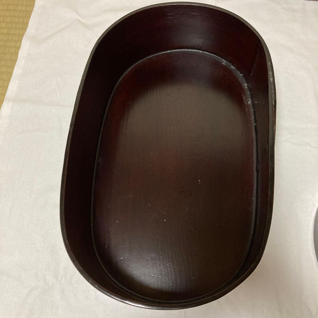 骨董　入子の物入れ　切溜　漆塗　わっぱ