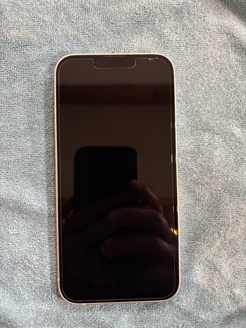 iPhone 13 ホワイト　256GB 背面ガラス割れshimフリー