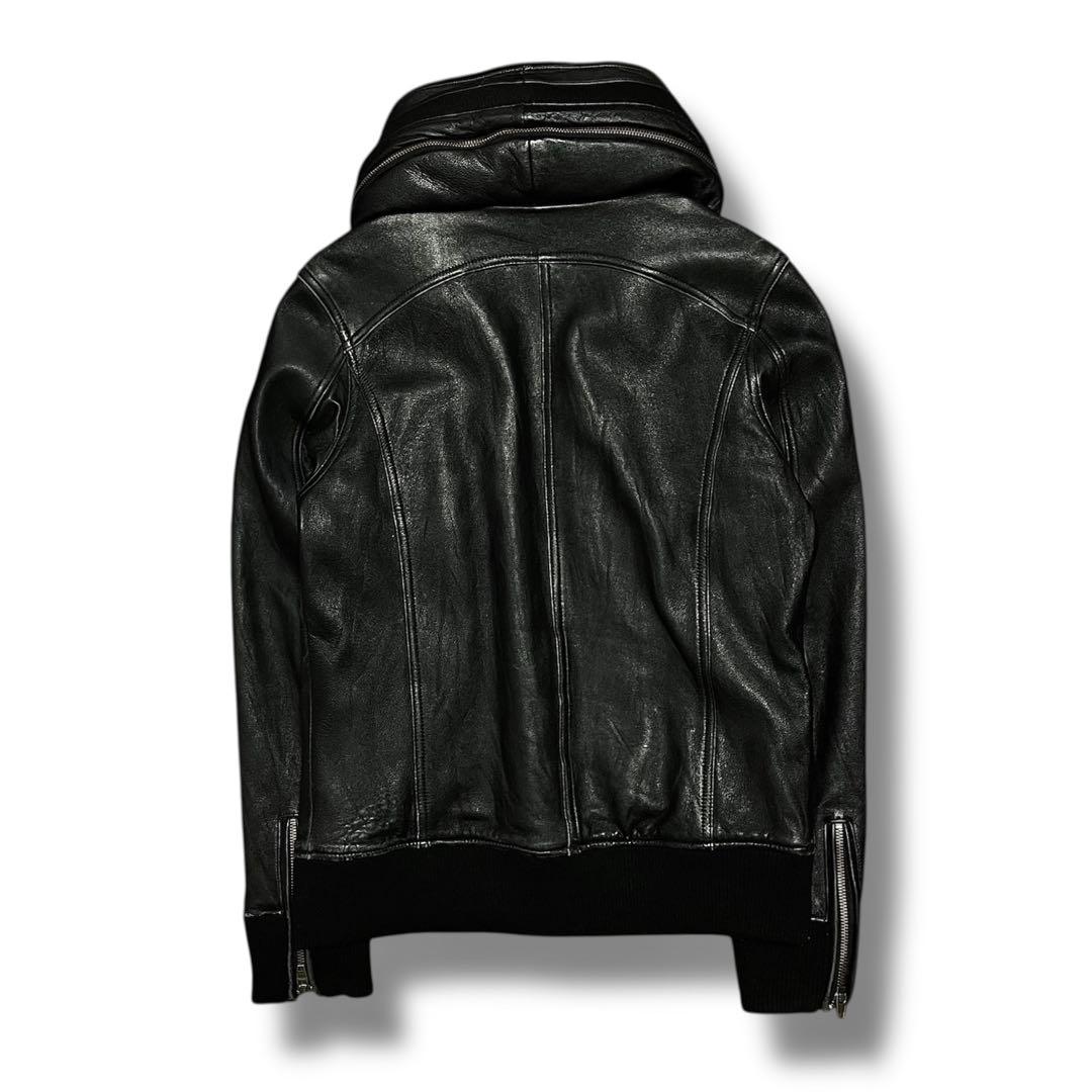 ジャケット・アウター 00s VOLUME NECK 2WAY LEATHER BLOUSON