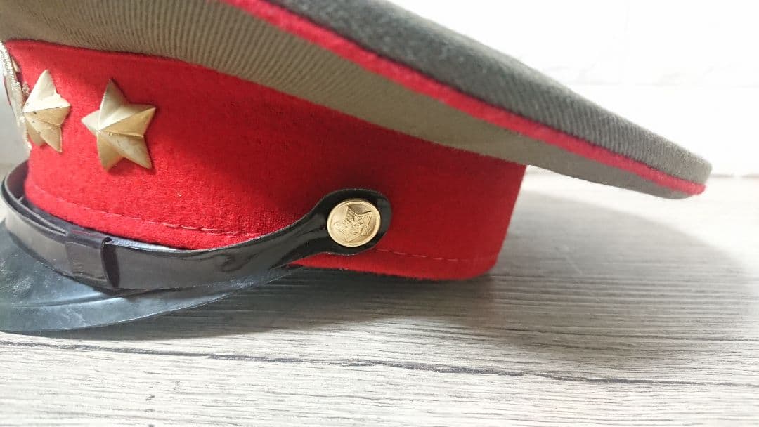レア 稀少 当時物 ソ連軍 将校用 制帽 軍帽 赤帯