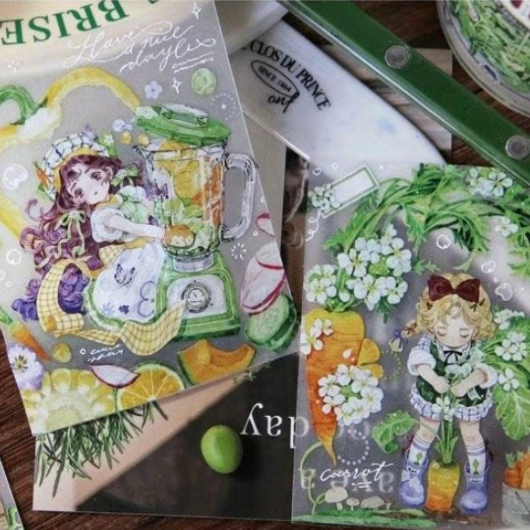 【SALE】【新品】海外マステ　野柚Neinei【美味时时季】 4本巻売り