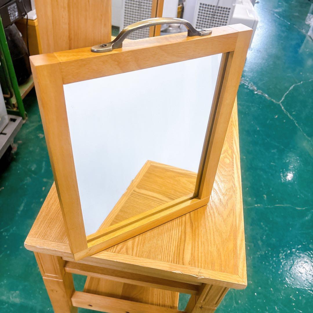 [送料設置込み】美容室 ドレッサー 片面 サロン 鏡台 木製