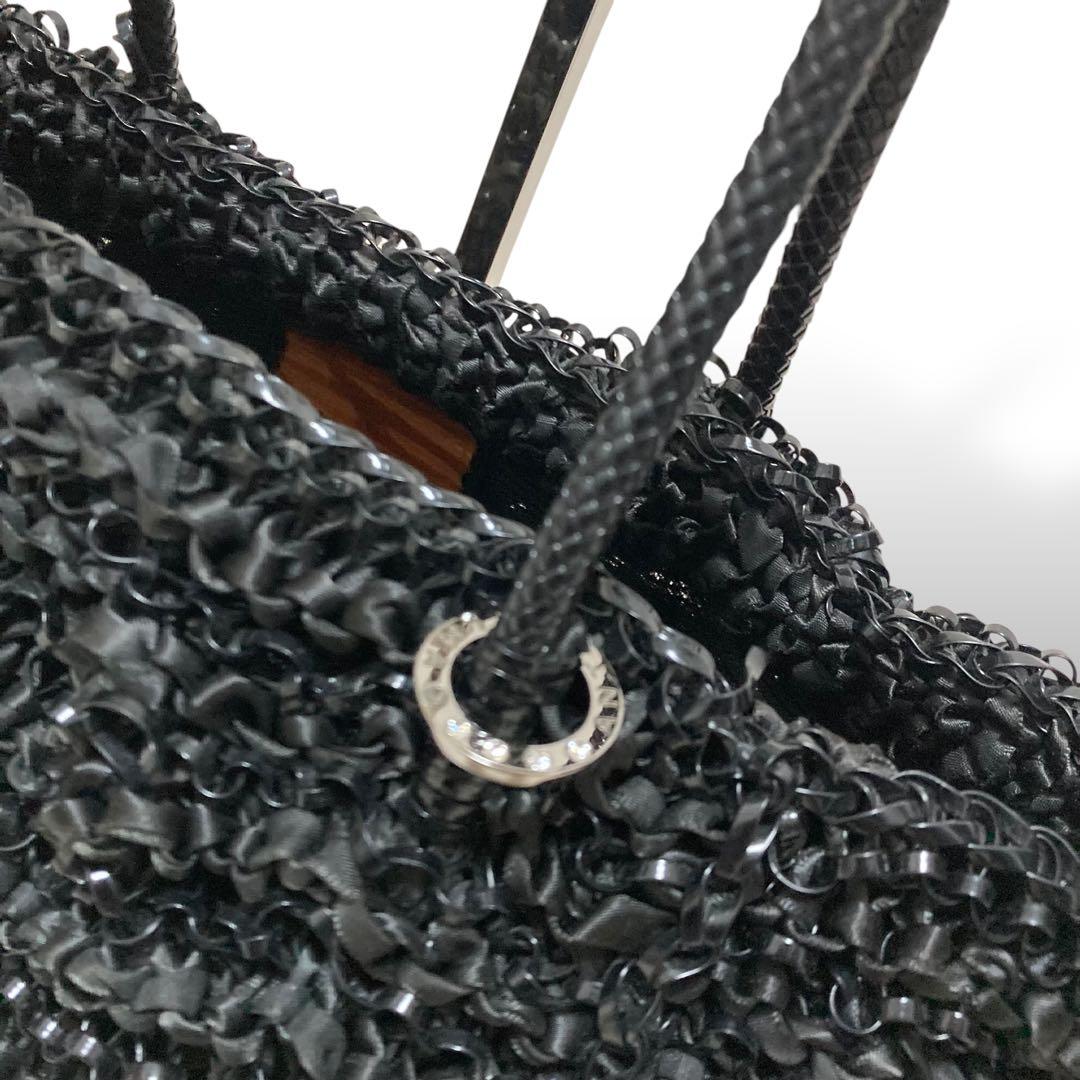 【美品】アンテプリマ　ワイヤーバッグ　トート　黒　手提げ　肩掛け　パーティー