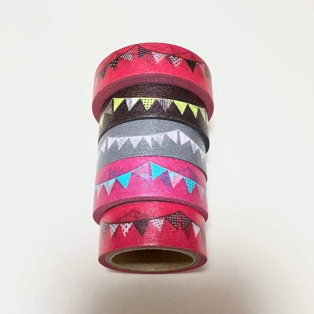 マークス 廃盤マスキングテープ ガーランド 5本セット 中古