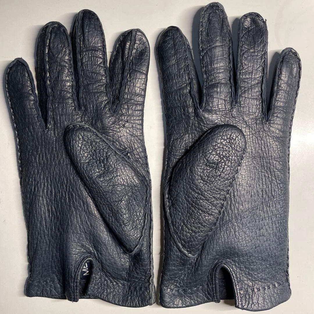 MEROLA ペッカリー革 ブラック（黒色）ライニングなし　サイズ約８