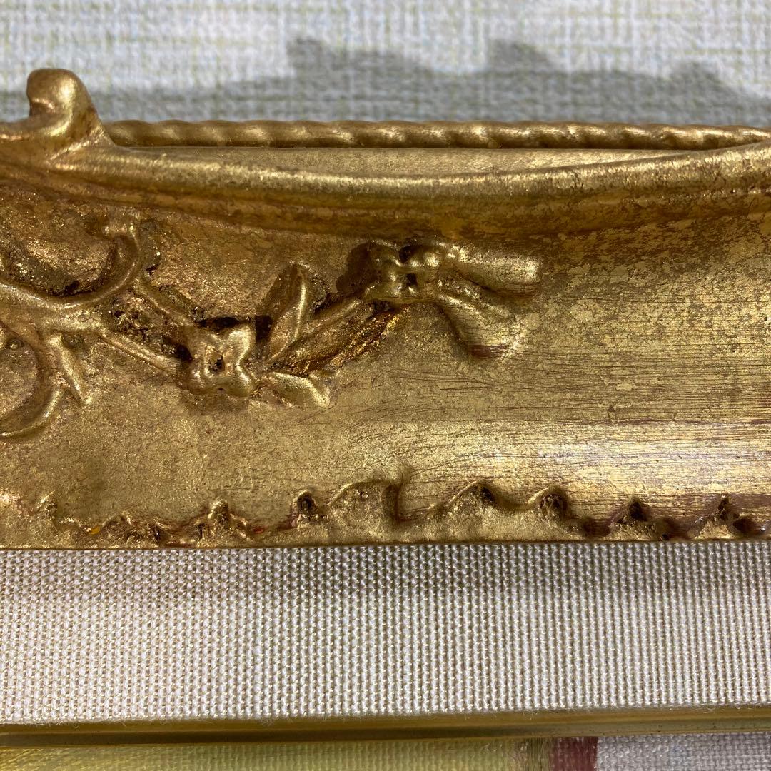 【真作保証】池田清明「バラ」油彩3号 直筆サイン 裏書き 絵画 一枚の繪 額装