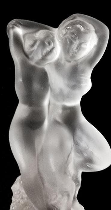 ★ルネ・ラリック フィギュリン　パンとダイアナ フロステッドクリスタル 美品