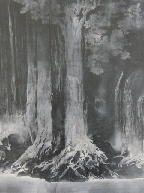 平川敏夫、【瀑布白糸】、希少な額装用画集より、新品額装付