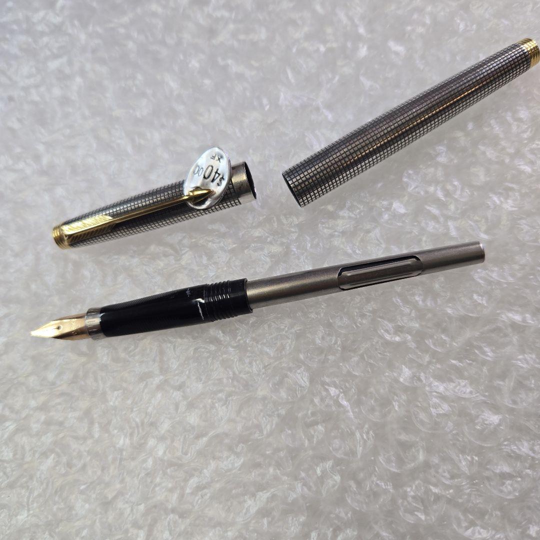 PARKER パーカー スターリングシルバー 万年筆 ボールペン 2本セット