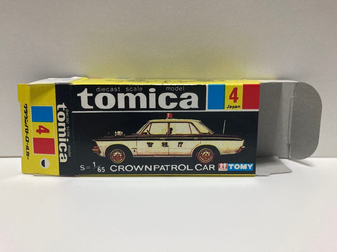 トミカ　日本製　クラウン　パトロールカー　1Aホイール　赤色灯Bタイプ　シール付