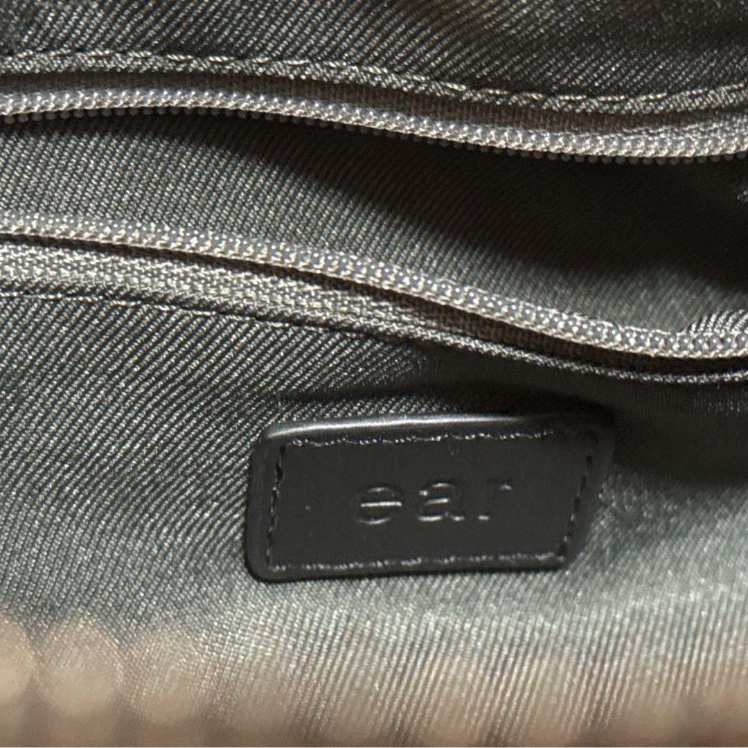 イアパピヨネ　コロンボストンバッグ　ブラック　牛革　黒