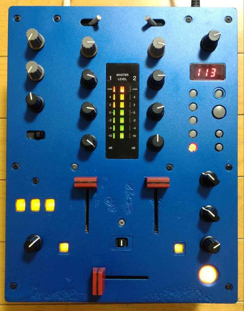 Pioneer　DJM-400　動作確認済　クロスCHフェーダー 交換　ブルメタ