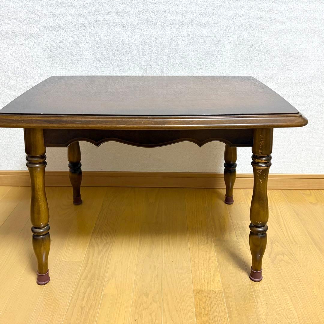 【オールドカリモク】コロニアル　サイドテーブル　リビングテーブル　昭和レトロ