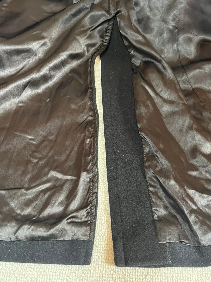 アンゴラ混 MAX&Co チェスターコート 黒 ロングコート 125cmマキシ丈