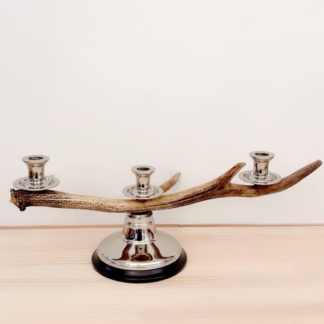 ラルフローレン 鹿角 キャンドルスティック 3灯 アンティーク コレクション