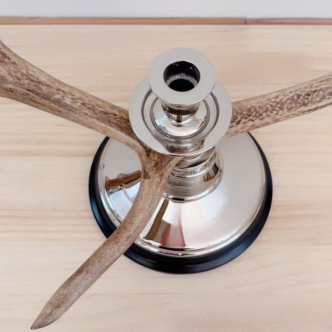 ラルフローレン 鹿角 キャンドルスティック 3灯 アンティーク コレクション