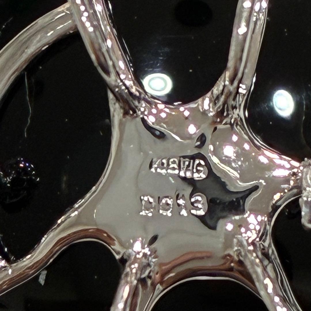 【美品】K18WG オニキス ペンダント　ブローチ2way